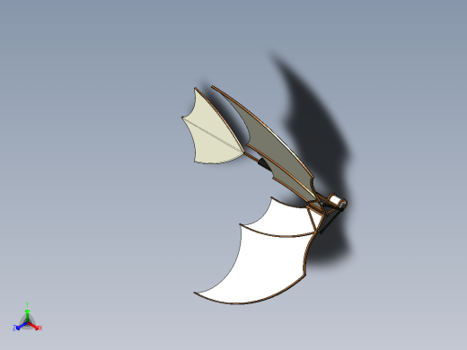 扑翼机线条结构3D图纸 STEP