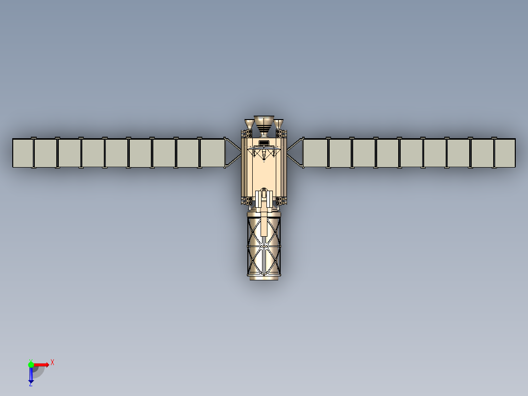 GPS定位卫星三维模型俯视图