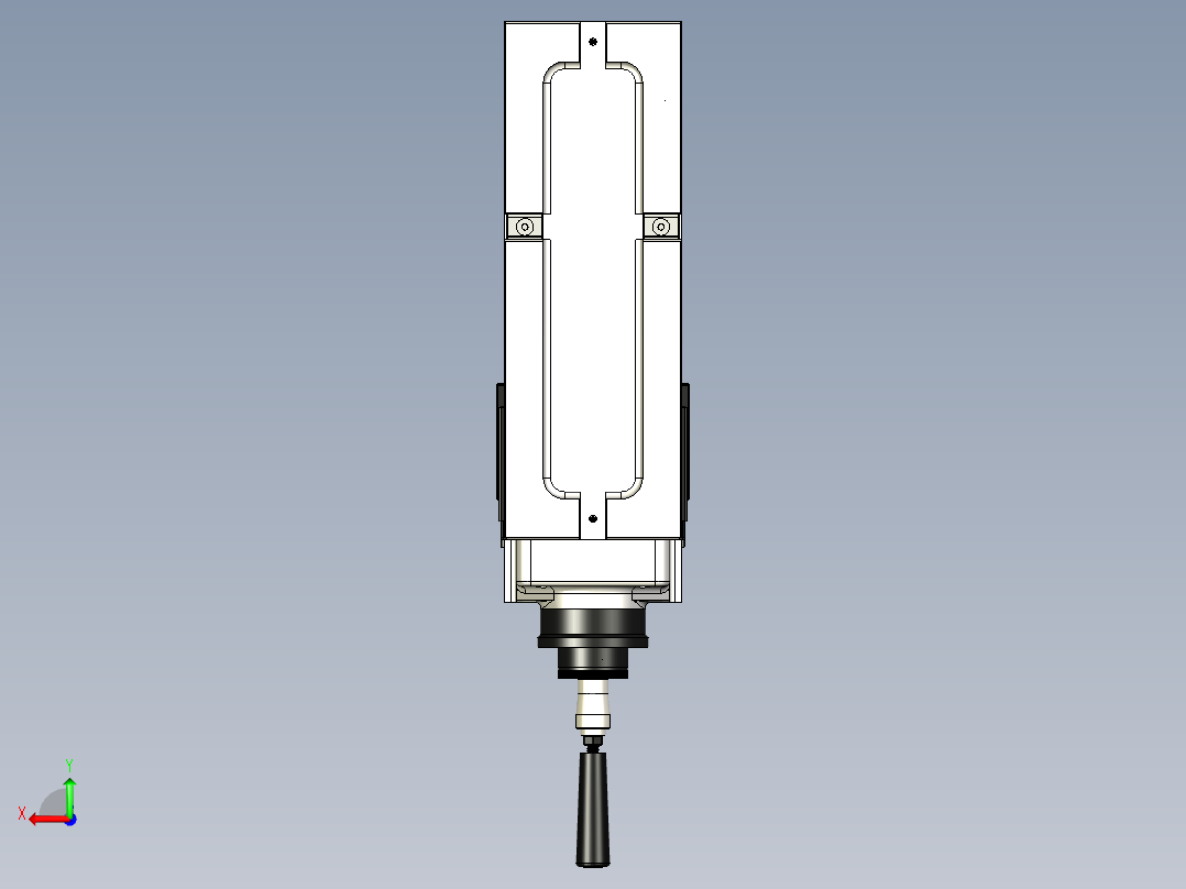 CNC 控制器虎钳后视图