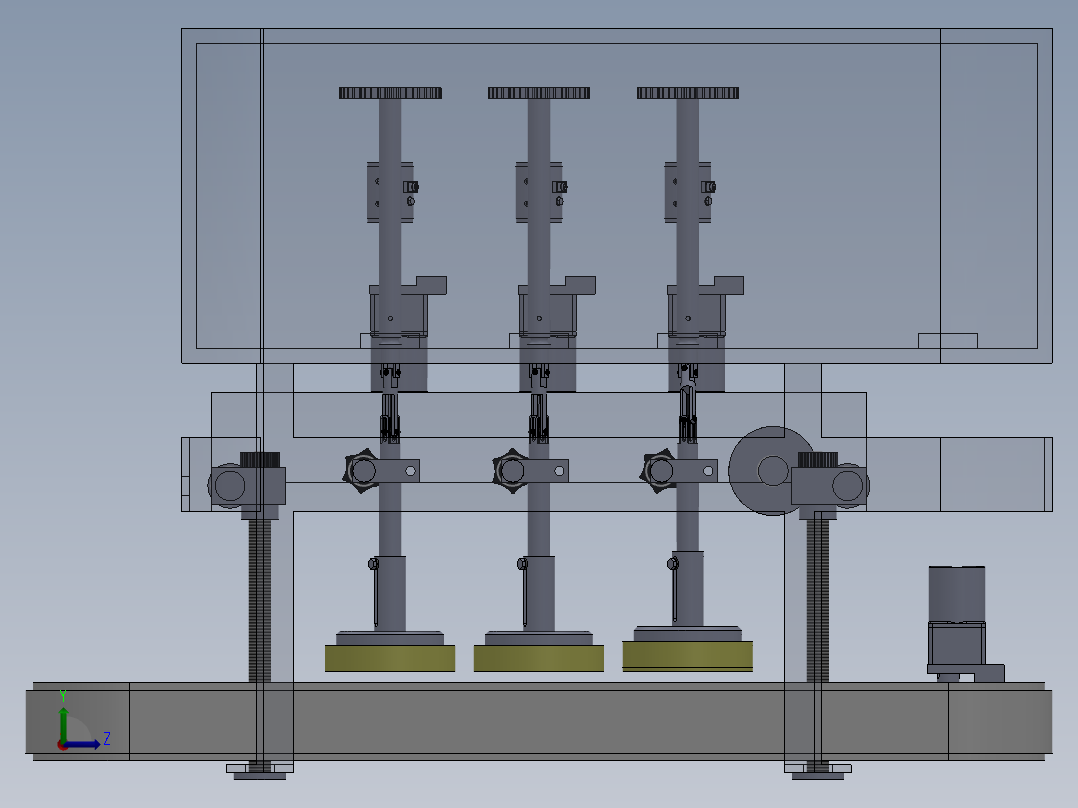 瓶盖拧紧机构左视图