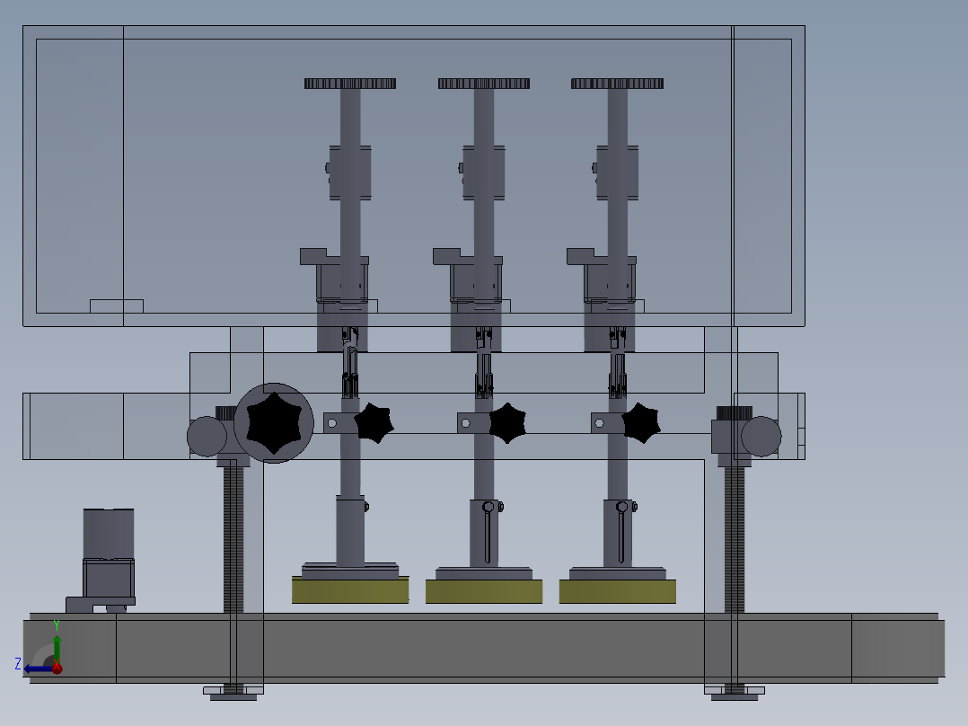 瓶盖拧紧机构右视图