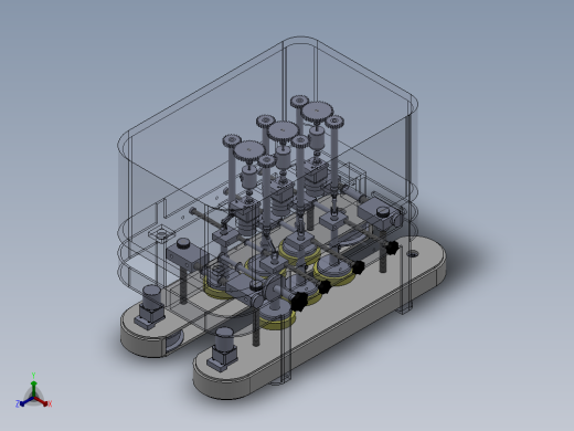 瓶盖拧紧机构正等轴测缩略图