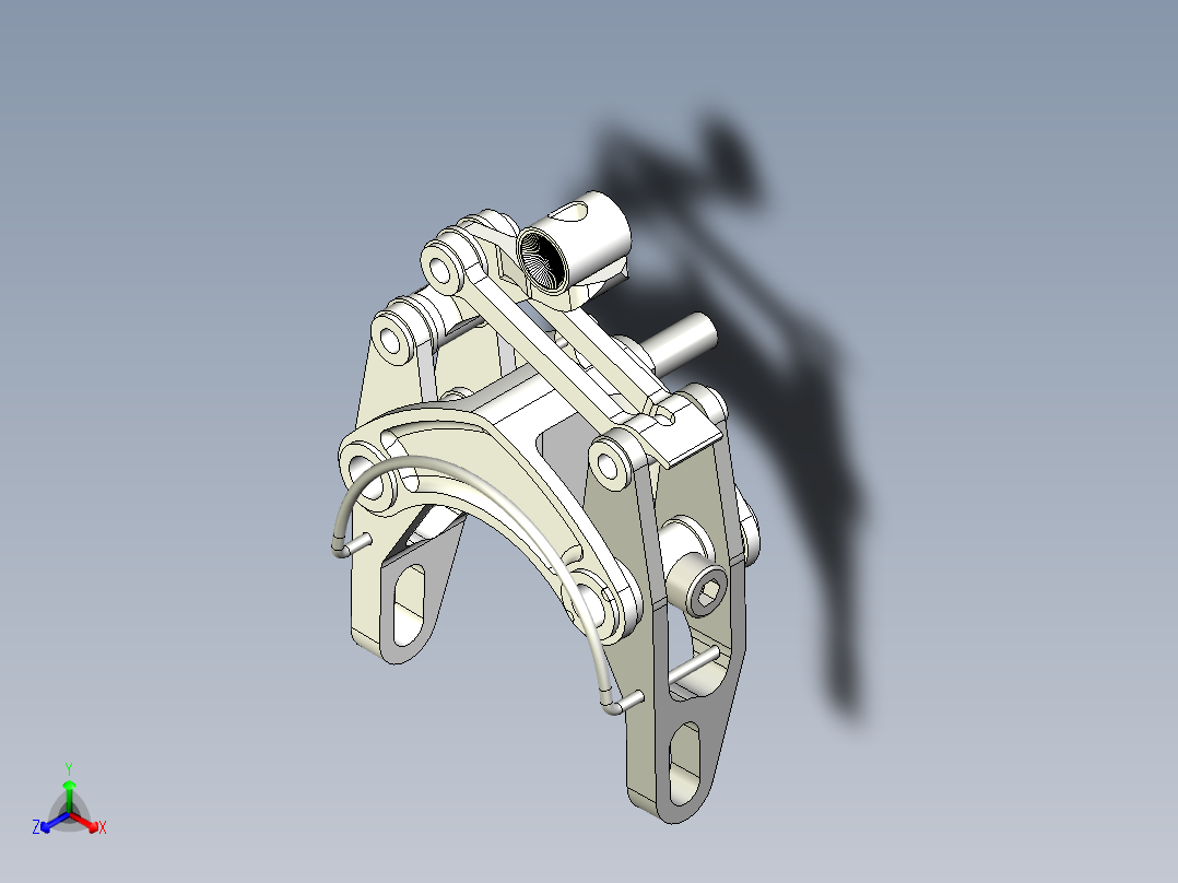 制动器 (12)正等轴测图