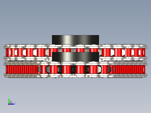 带滚子链的链轮---igs stp左视缩略图