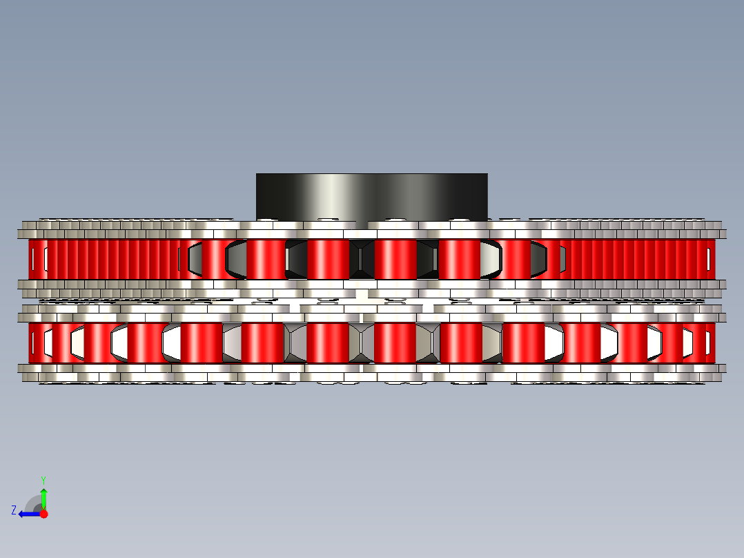 带滚子链的链轮---igs stp右视图