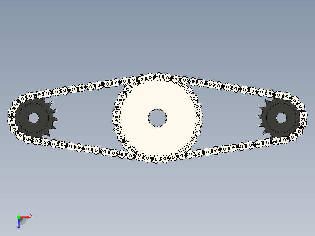 带滚子链的链轮---igs stp俯视图