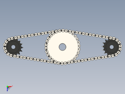 带滚子链的链轮---igs stp俯视缩略图