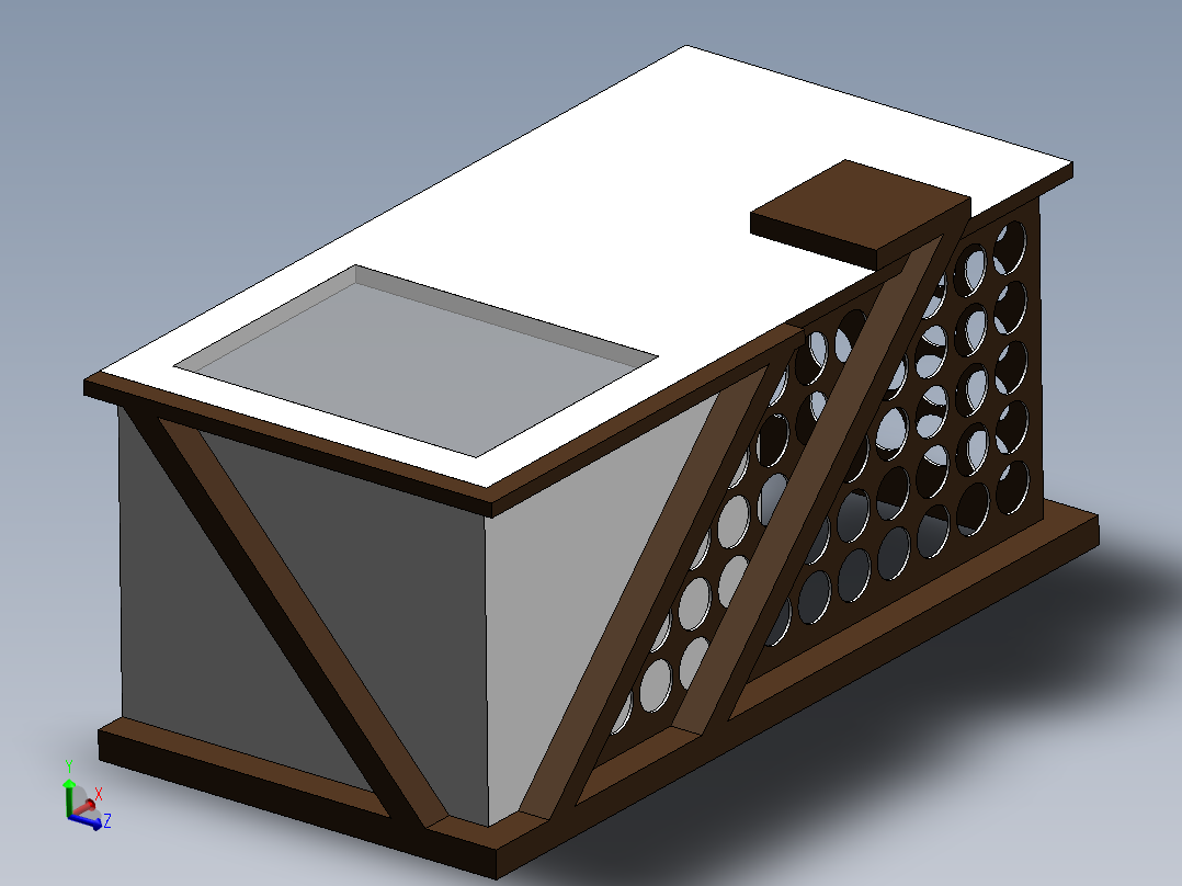 Wood+W桌子主视图