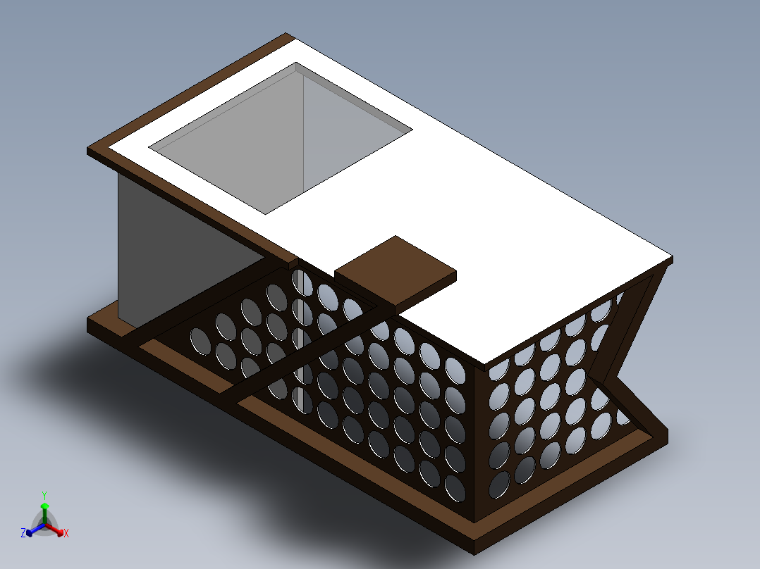 Wood+W桌子正等轴测图