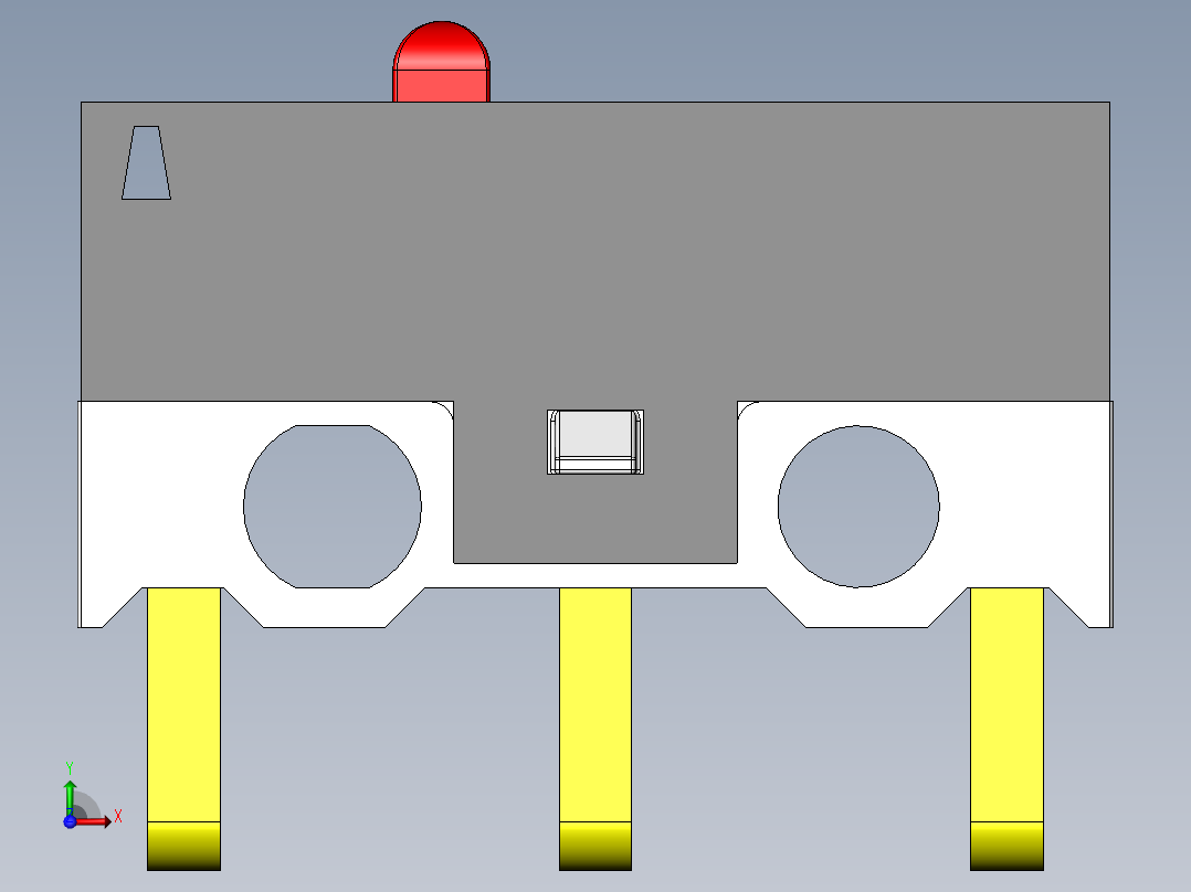 欧姆龙超小型 D2F 系列开关前视图
