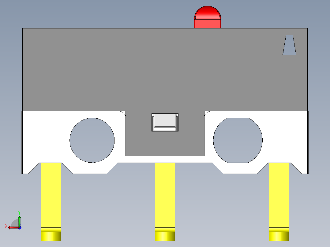 欧姆龙超小型 D2F 系列开关后视图