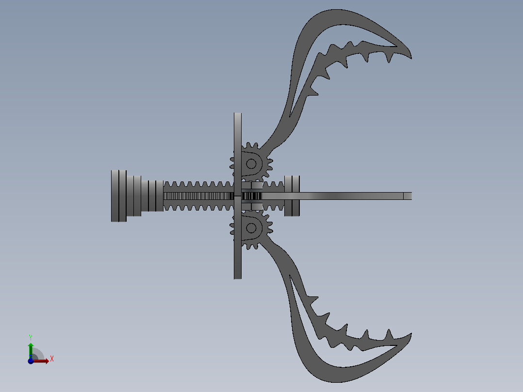 激光下料拼图机械爪AutoCAD, Parasolid, SOLIDWORKS 2016前视图