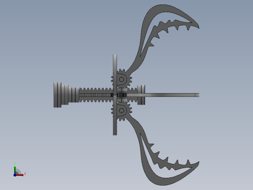激光下料拼图机械爪AutoCAD, Parasolid, SOLIDWORKS 2016前视缩略图