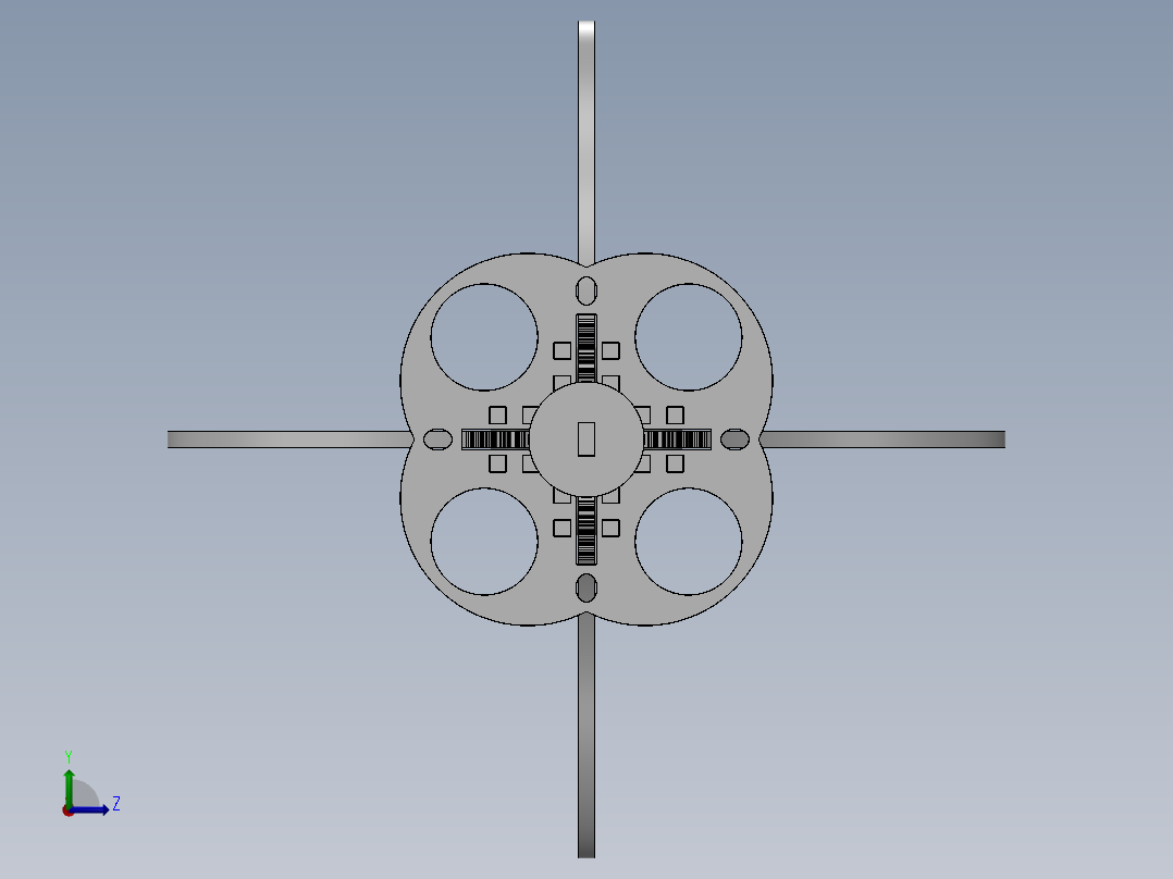 激光下料拼图机械爪AutoCAD, Parasolid, SOLIDWORKS 2016左视图