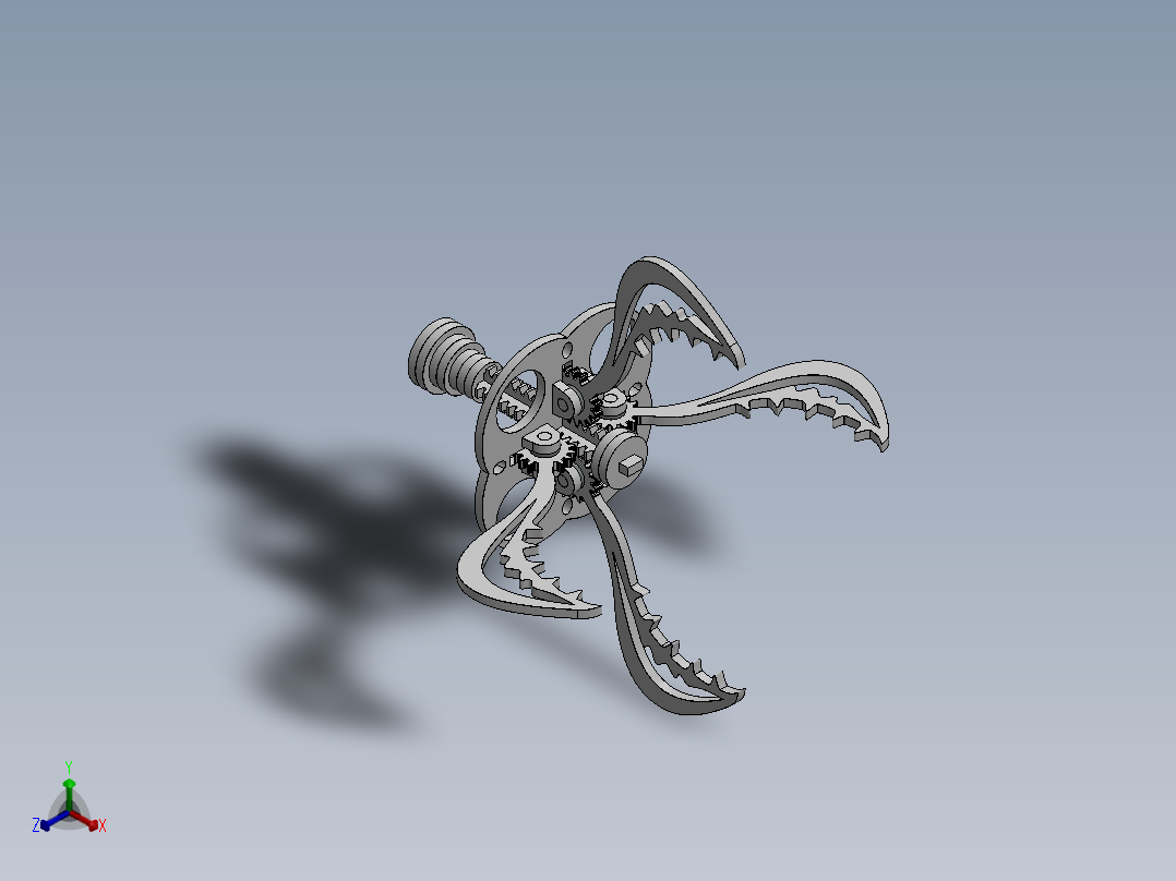 激光下料拼图机械爪AutoCAD, Parasolid, SOLIDWORKS 2016正等轴测图