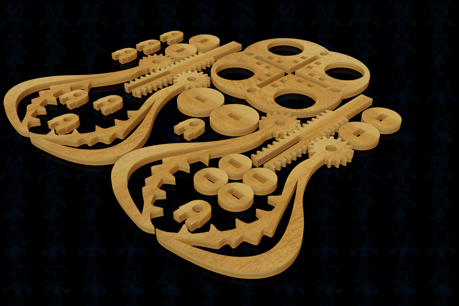 激光下料拼图机械爪AutoCAD, Parasolid, SOLIDWORKS 2016