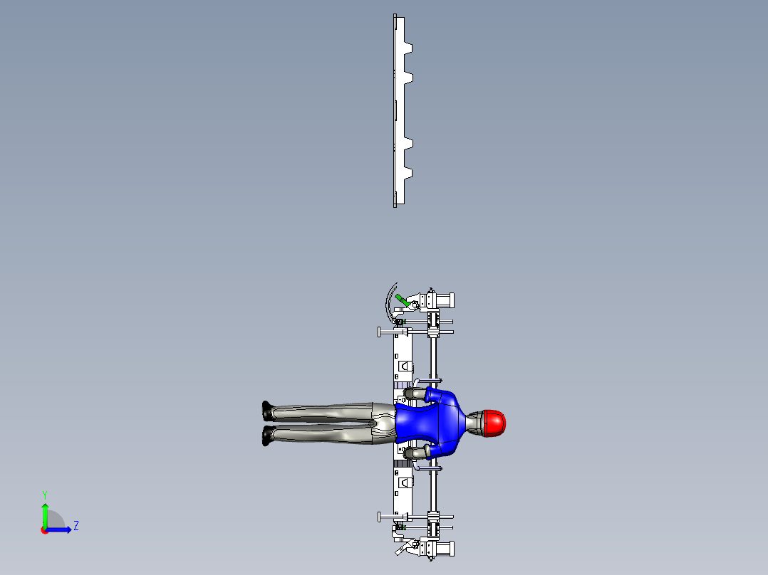人工半自动化取放零件左视图