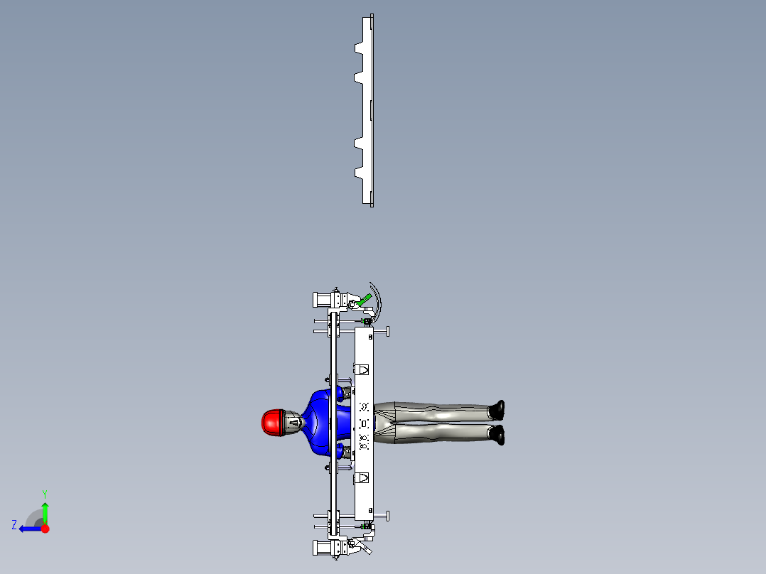 人工半自动化取放零件右视图