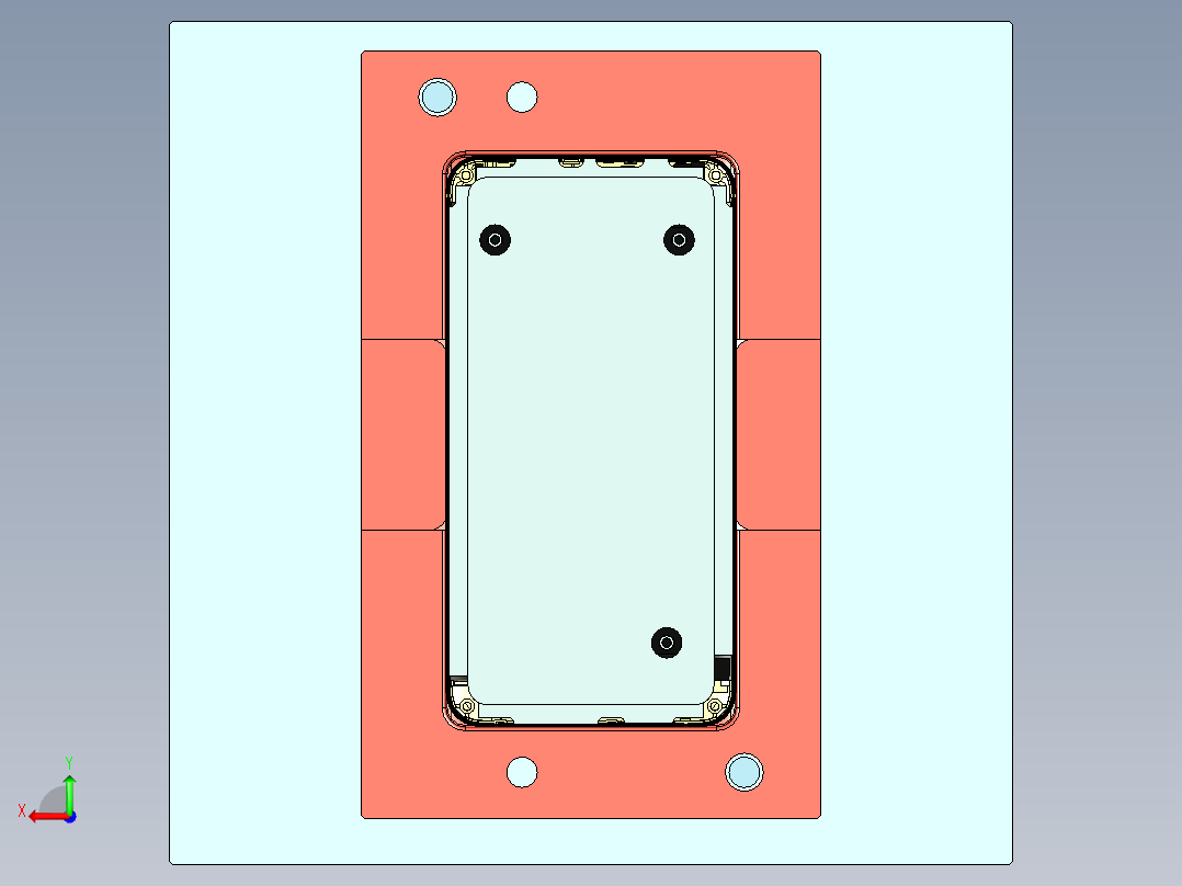 CNC4笔记本CNC工装夹具三维模型-3后视图