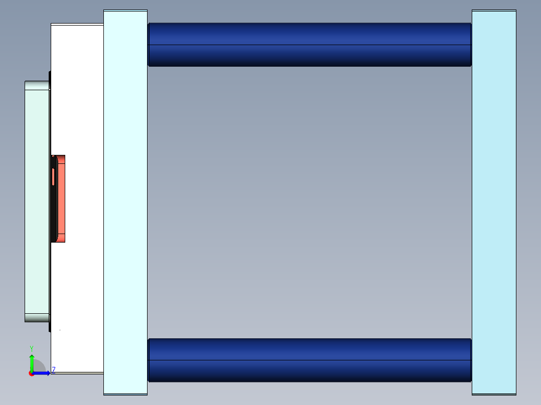 CNC4笔记本CNC工装夹具三维模型-3左视图