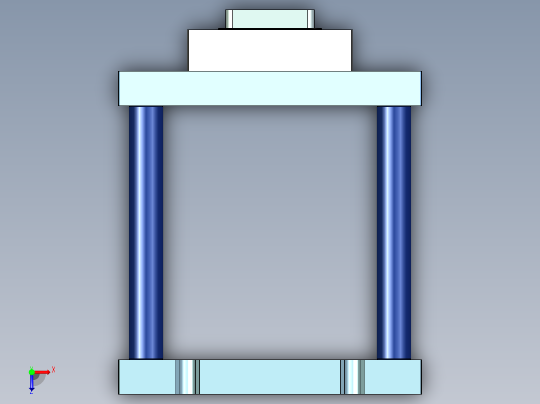 CNC4笔记本CNC工装夹具三维模型-3俯视图