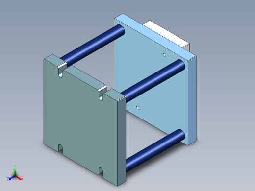 CNC4笔记本CNC工装夹具三维模型-3正等轴测缩略图