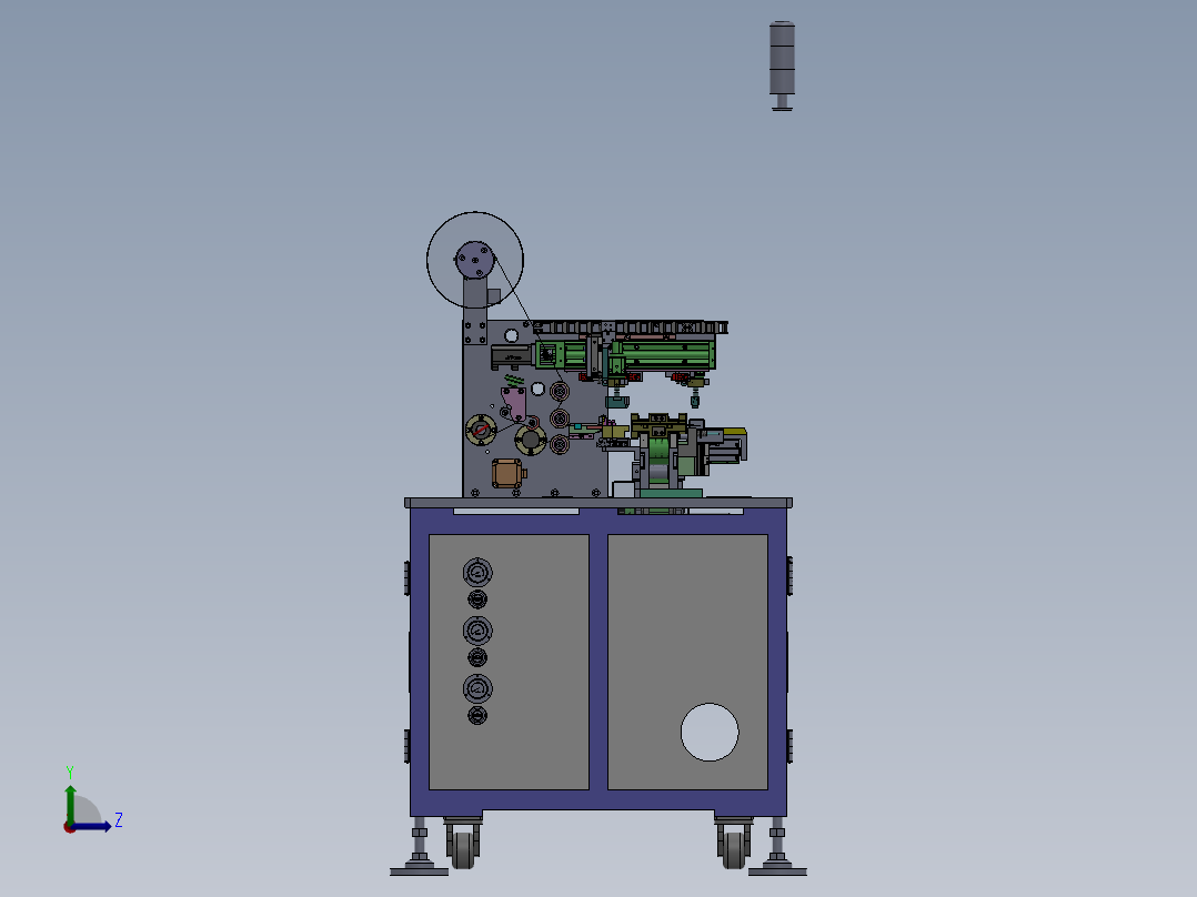 一种电池极耳贴双面胶设备sw18可编辑左视图