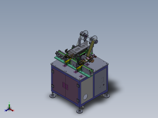一种电池极耳贴双面胶设备sw18可编辑正等轴测缩略图