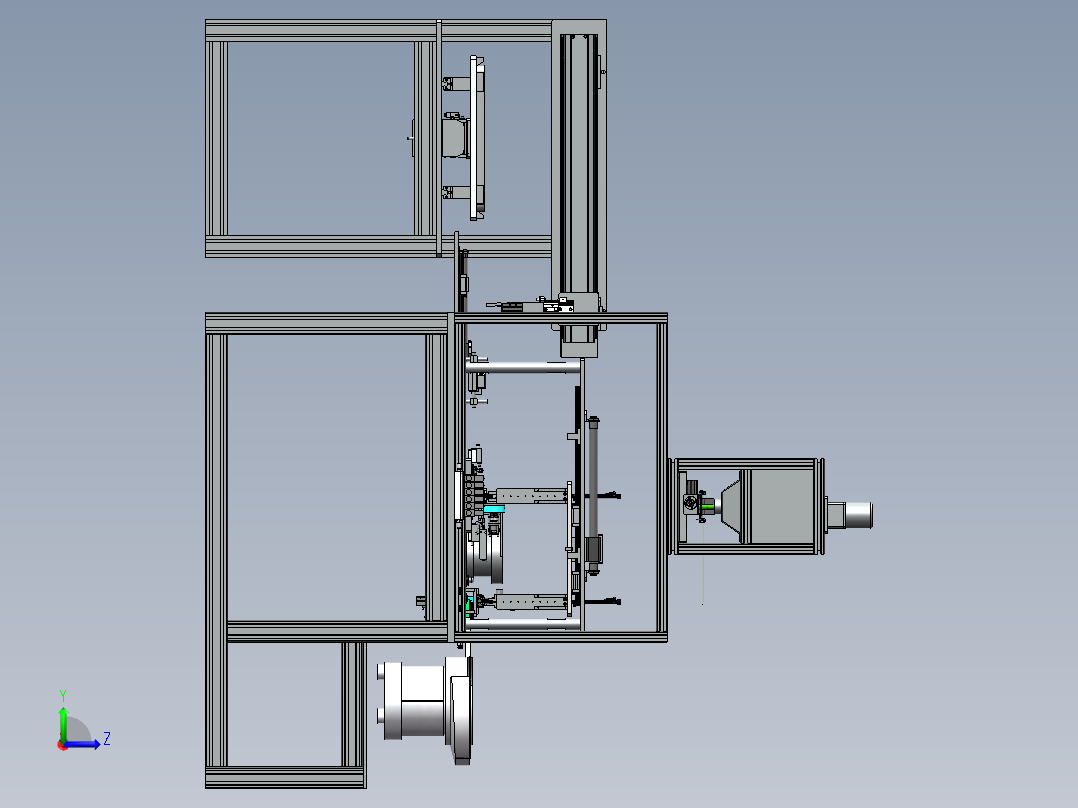 安全带车感自动组装设备sw18可编辑左视图