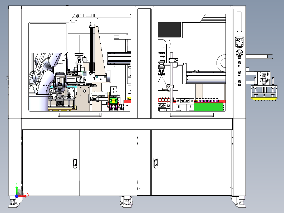 21700锂电池的开盒与电芯分选sw22可编辑前视图