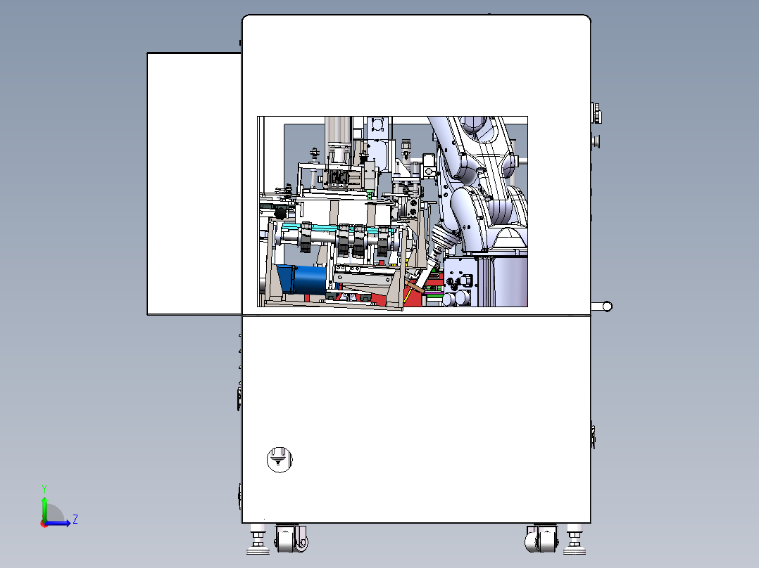 21700锂电池的开盒与电芯分选sw22可编辑左视图