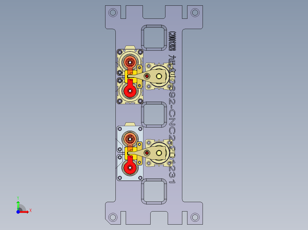 旭创0692-小件CNC工装夹具三维模型CNC2-201231前视图
