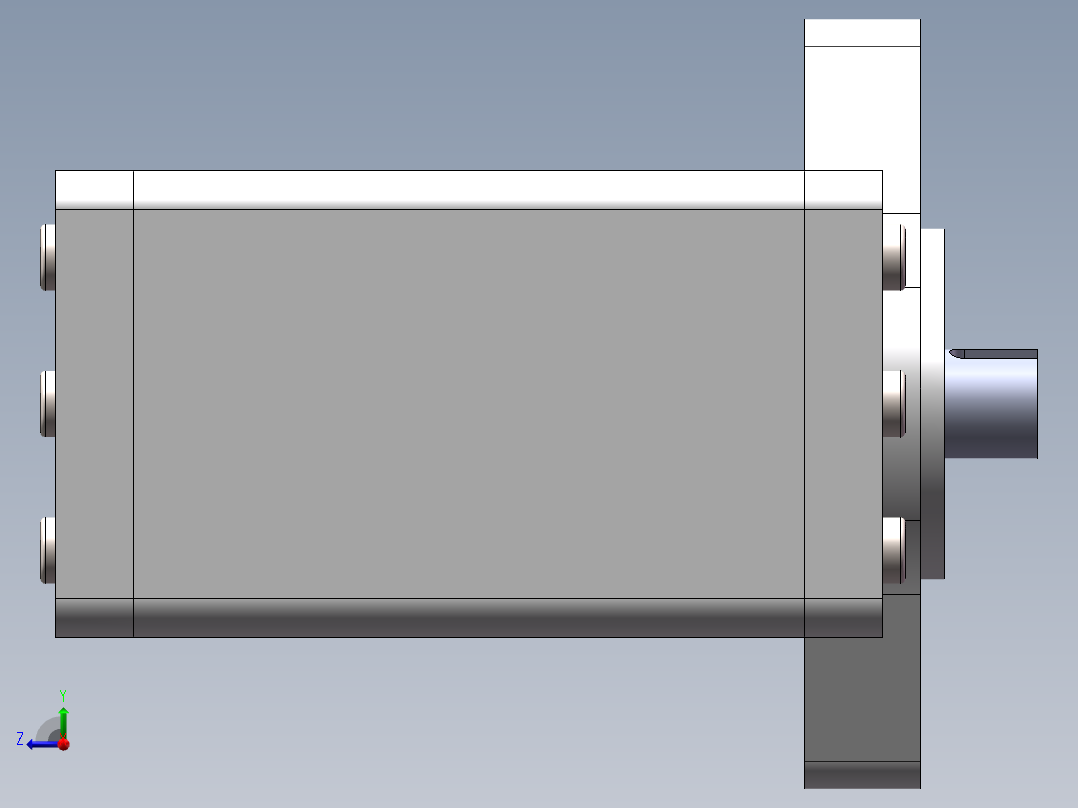 新式齿轮泵右视图