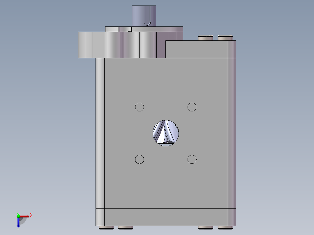 新式齿轮泵俯视图