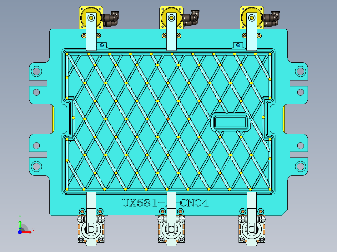 UX581-A-笔记本CNC工装夹具三维模型CNC4-190425前视图