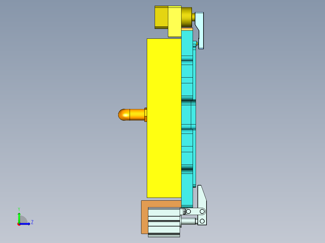 UX581-A-笔记本CNC工装夹具三维模型CNC4-190425左视图