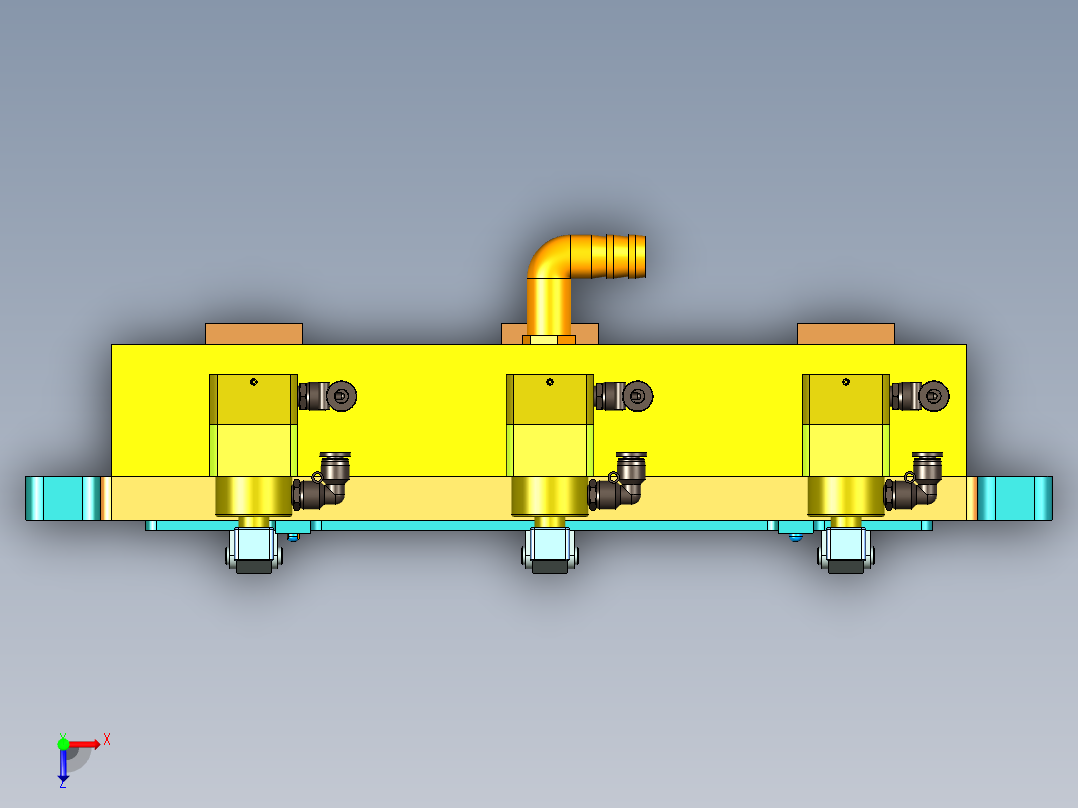 UX581-A-笔记本CNC工装夹具三维模型CNC4-190425俯视图