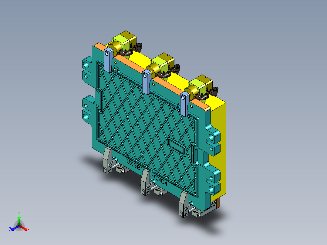 UX581-A-笔记本CNC工装夹具三维模型CNC4-190425正等轴测图