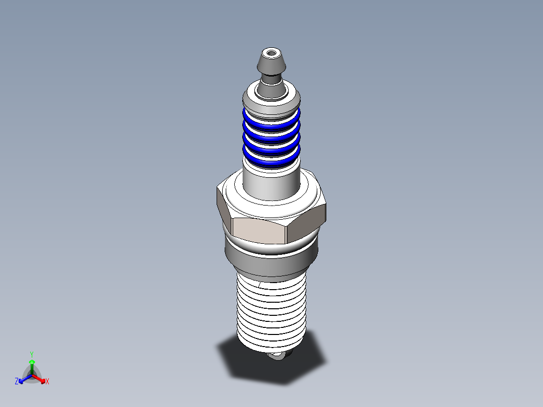 火花塞2正等轴测图