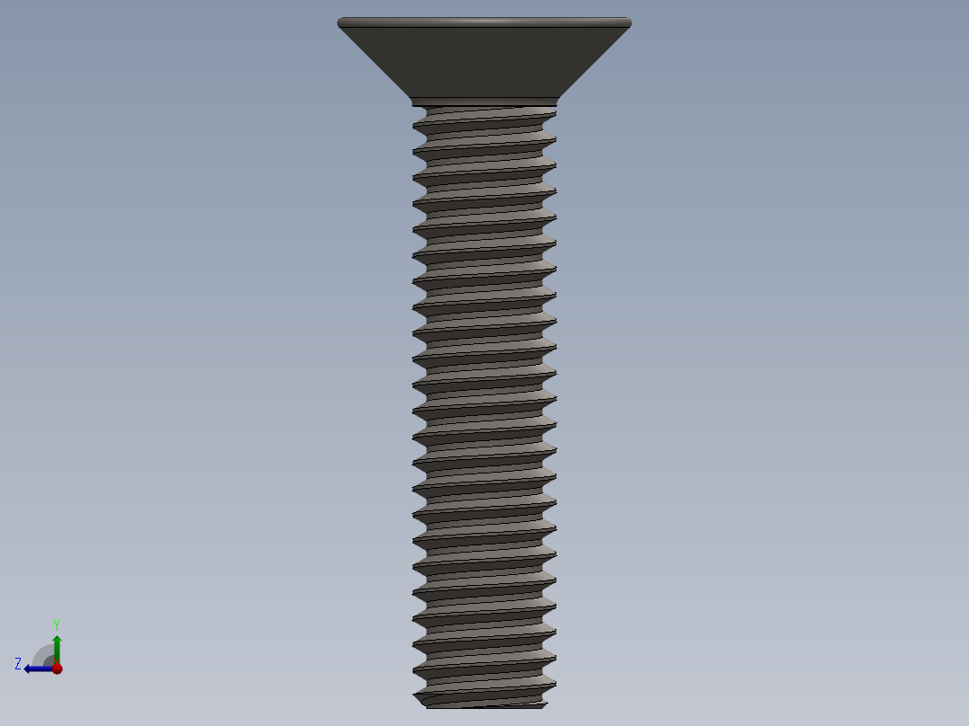 Screw_ISO_10642_M2x12_A2.SLDPRT右视图