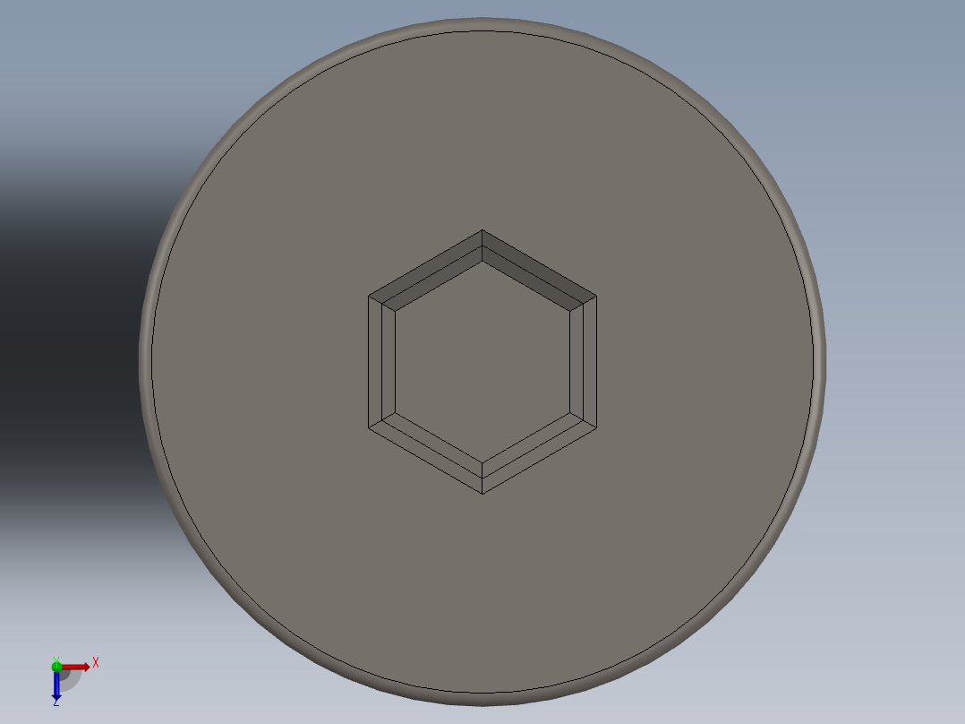 Screw_ISO_10642_M2x12_A2.SLDPRT俯视图