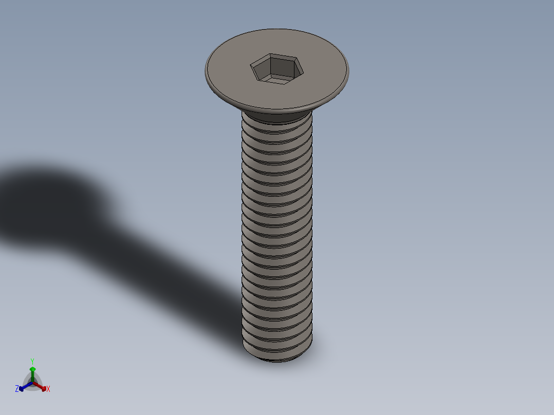 Screw_ISO_10642_M2x12_A2.SLDPRT正等轴测图