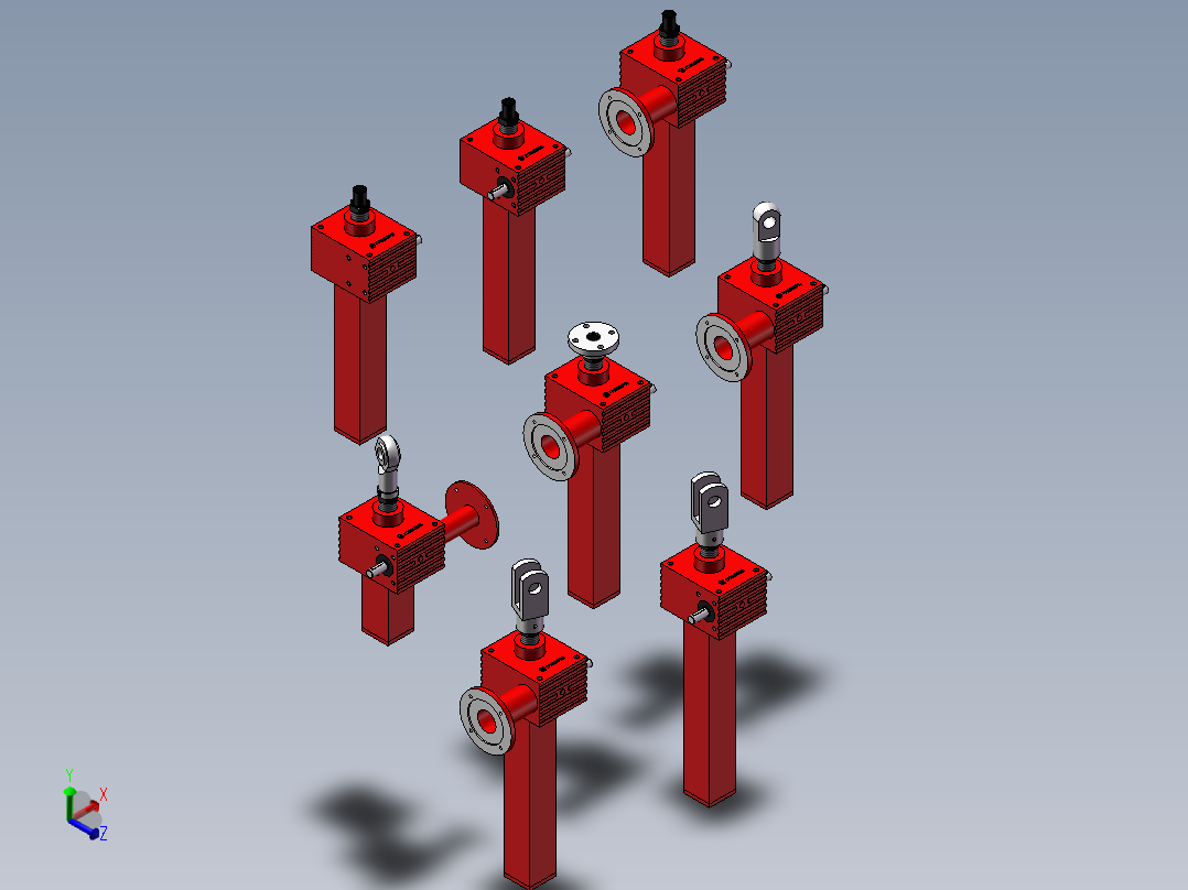 丝杠螺旋升降机 SJA50系列 8款主视图