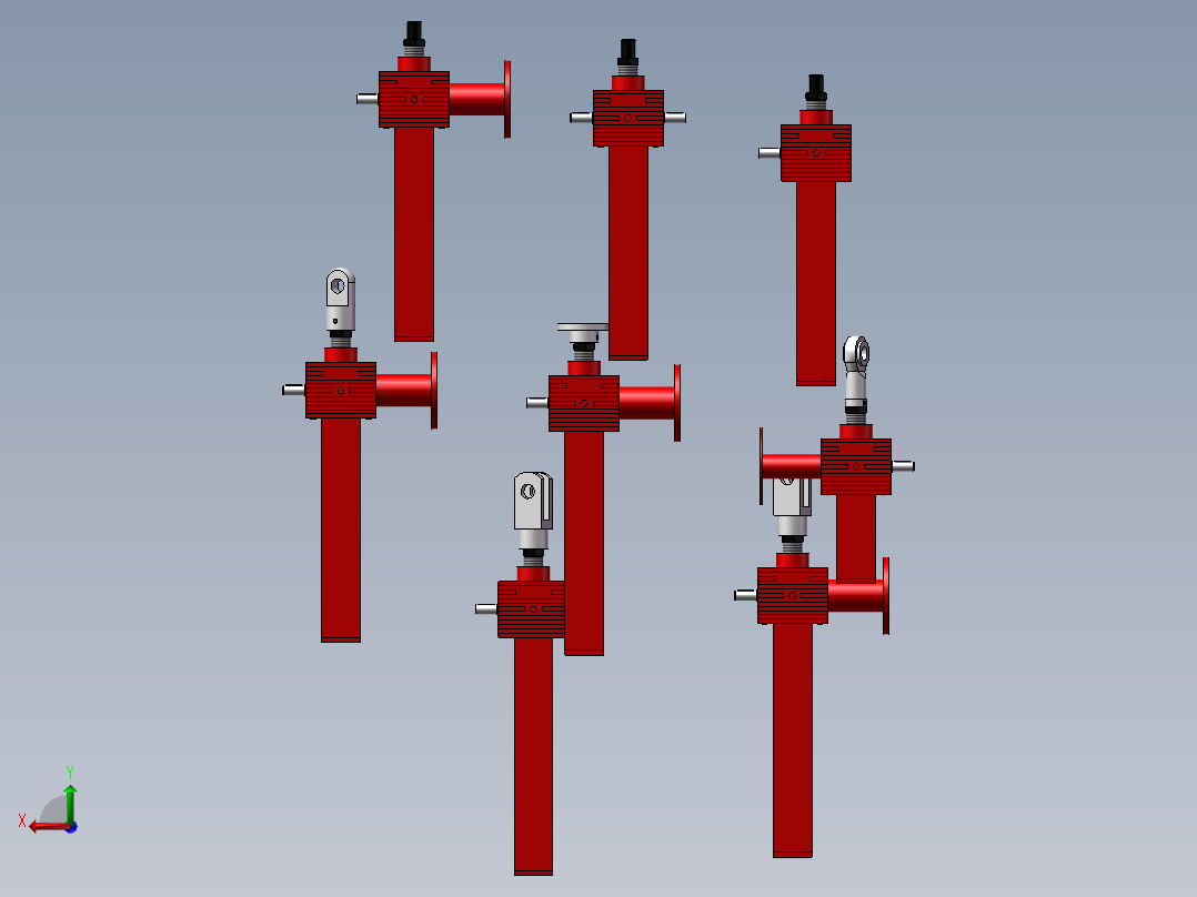 丝杠螺旋升降机 SJA50系列 8款后视图