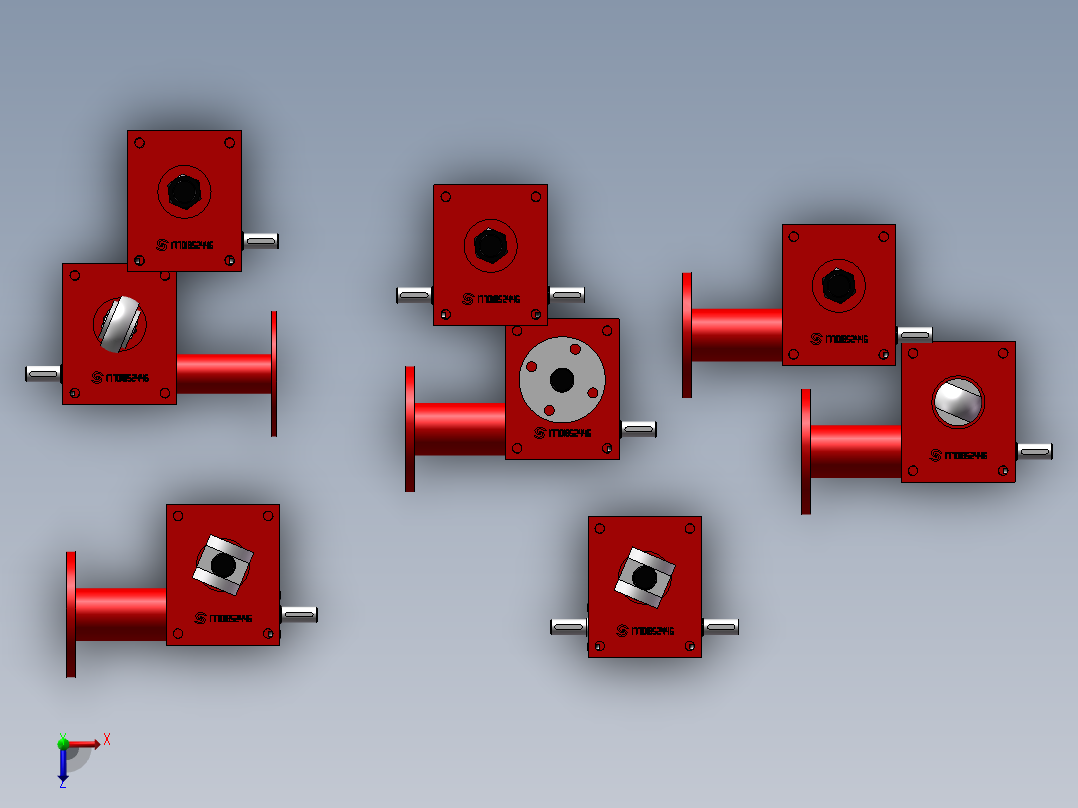丝杠螺旋升降机 SJA50系列 8款俯视图