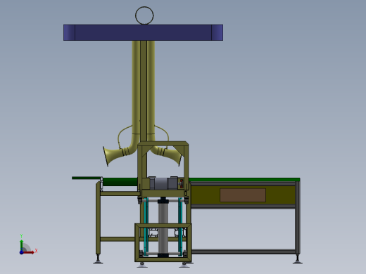 差速链皮带线升降机生产线sw18可编辑前视缩略图