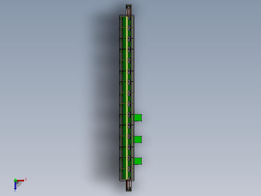 差速链皮带线升降机生产线sw18可编辑俯视图