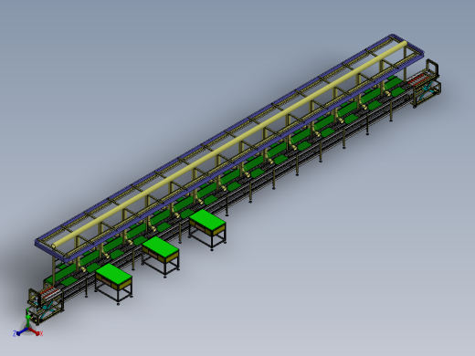 差速链皮带线升降机生产线sw18可编辑正等轴测缩略图