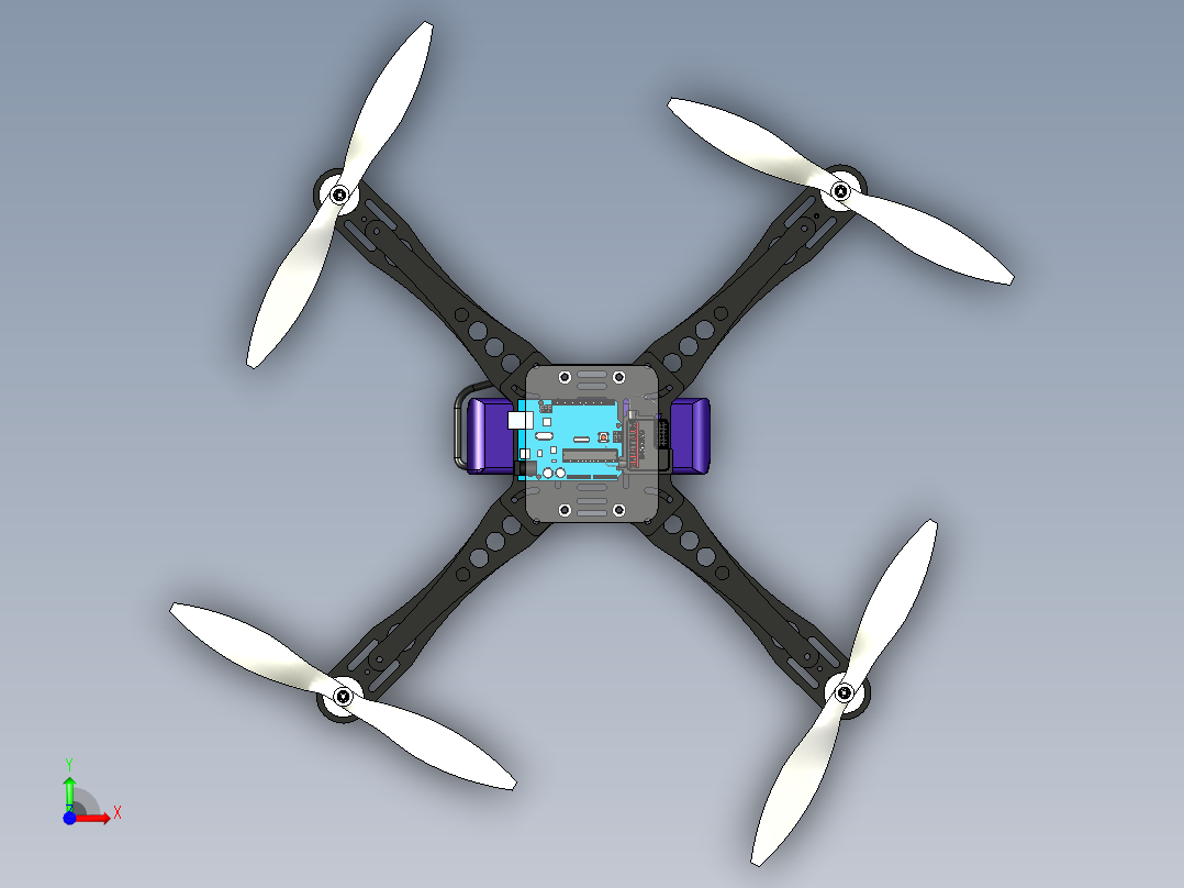 B2003972-四轴飞行器前视图