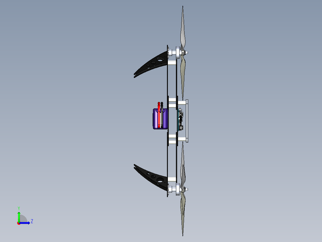 B2003972-四轴飞行器左视图